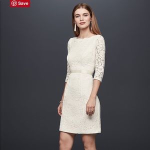 White Lace Engagement Party/Bridal Shower Dress